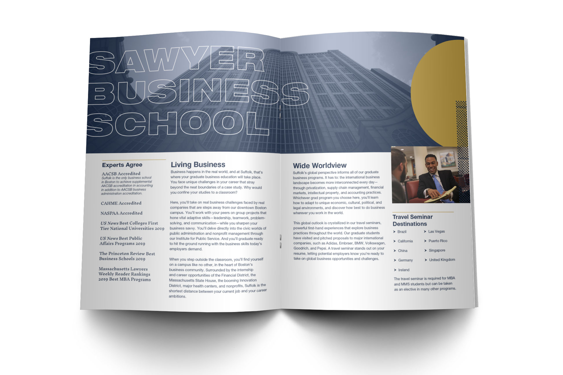 spread about the Sawyer Business School