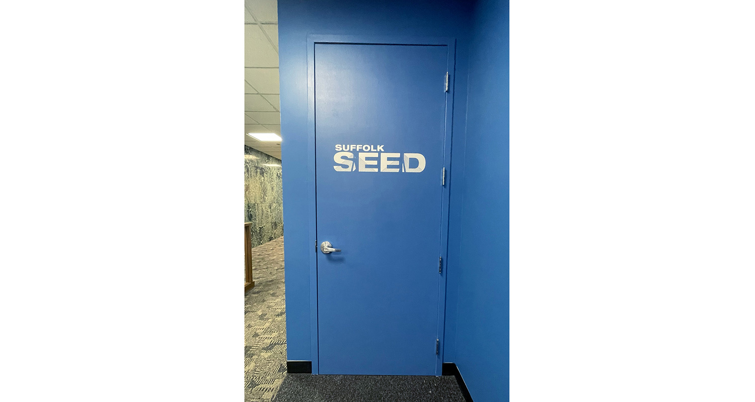 branded entrance to a second Suffolk SEED space