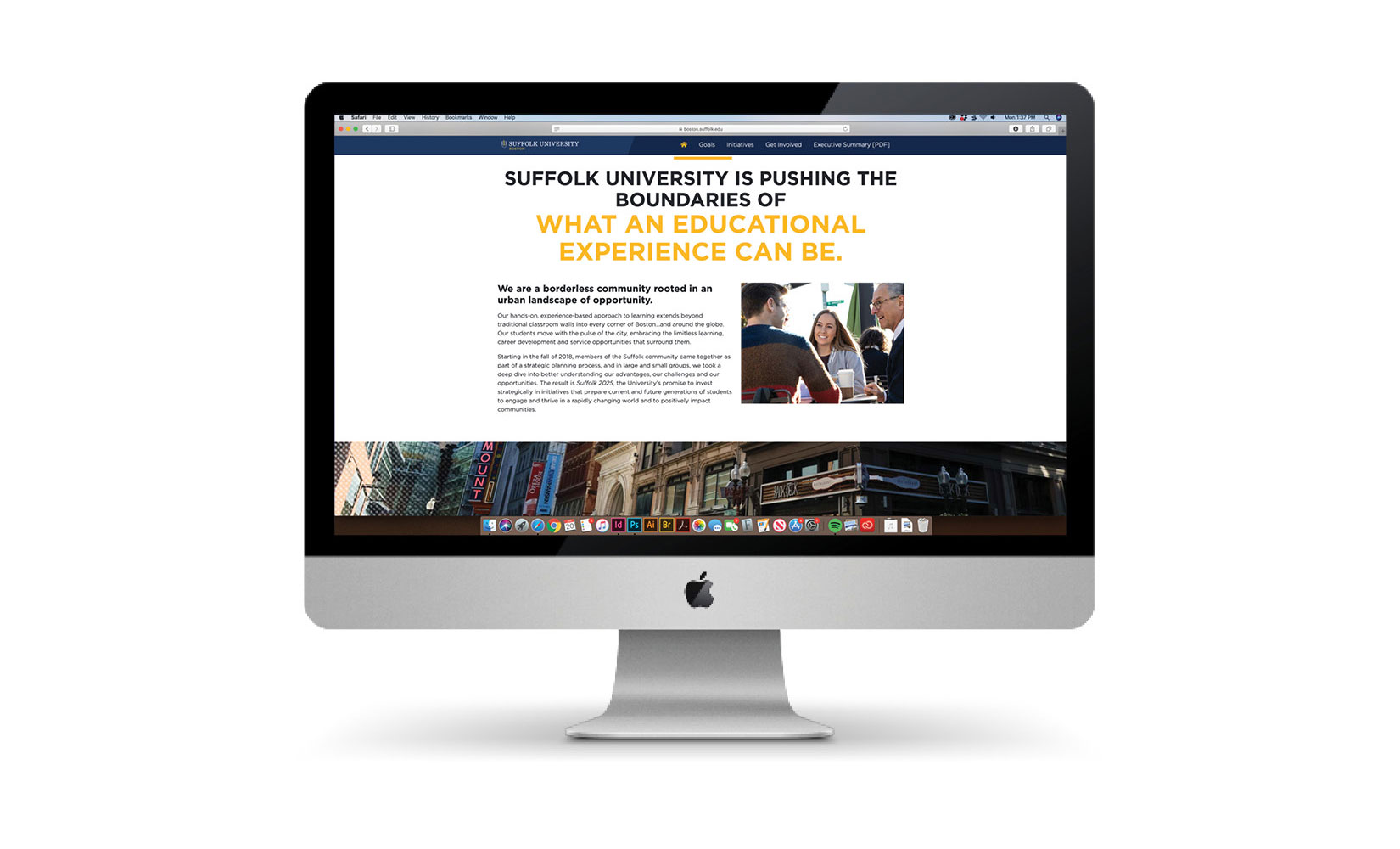 strategic plan web site as see on a desktop