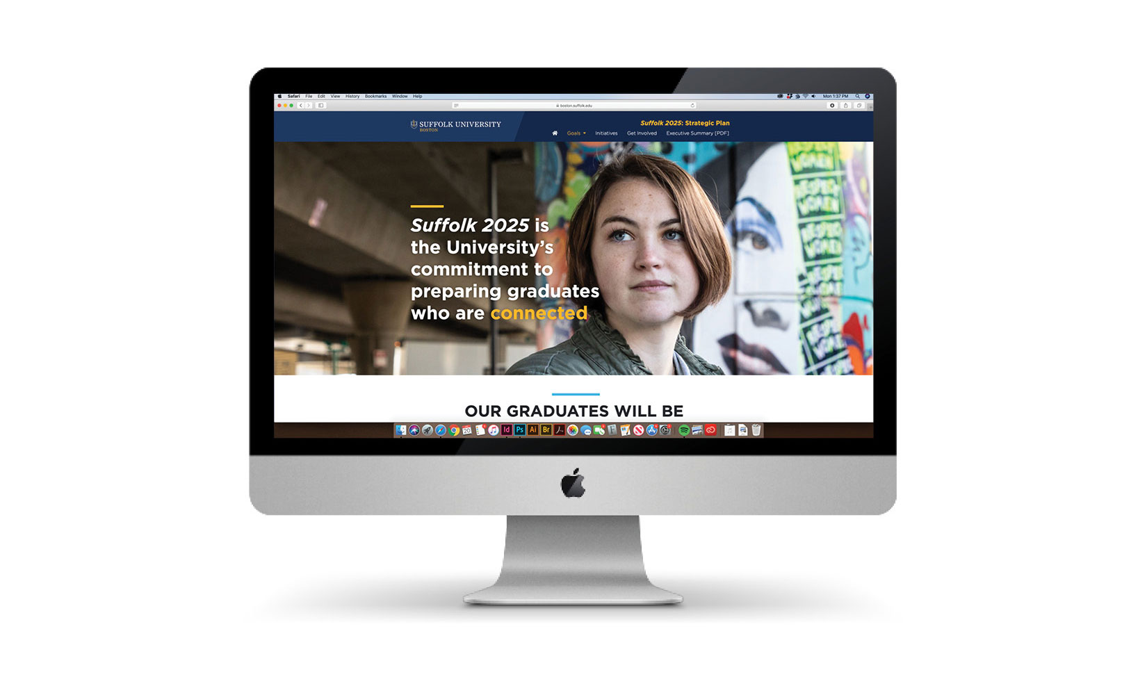 strategic plan web site as see on a desktop