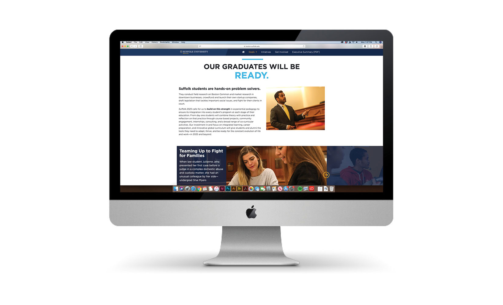 strategic plan web site as see on a desktop